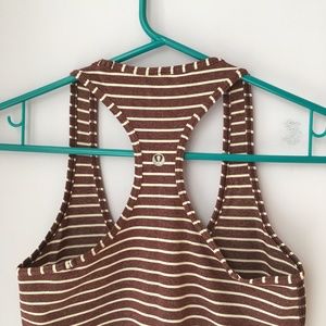 Lululemon Athletica Burgundy/cream Racerback Tank